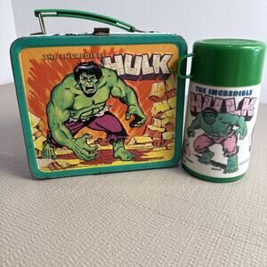 Vintage INCREDIBLE HULK Lunchbox & Thermos - Marvel (1978)